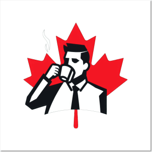 Maple Leaf Coffee Logo Posters and Art